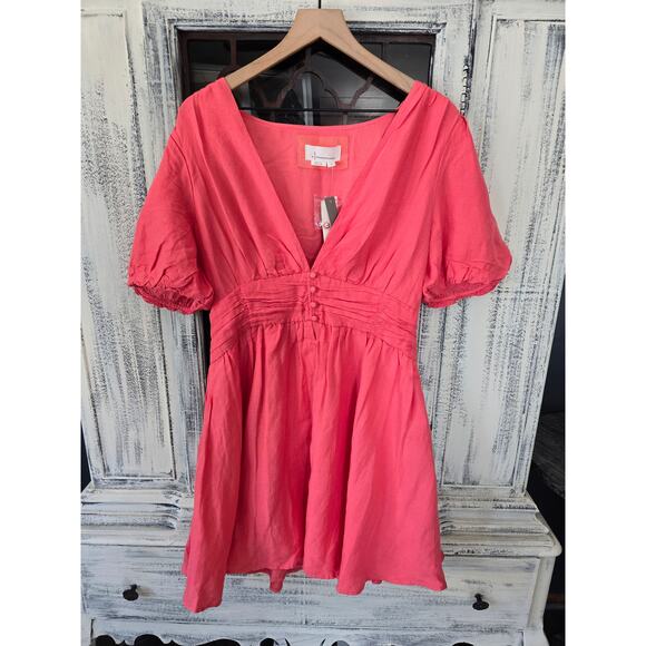 Anthropologie Katerina Button-Front Mini Dress-New Medium - Picture 5 of 5